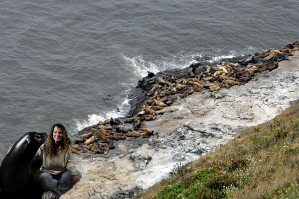 Ilse gets up close to a sea lion